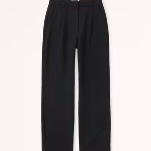 Abercrombie Tailored Relaxed Straight Pant -- 28 Black